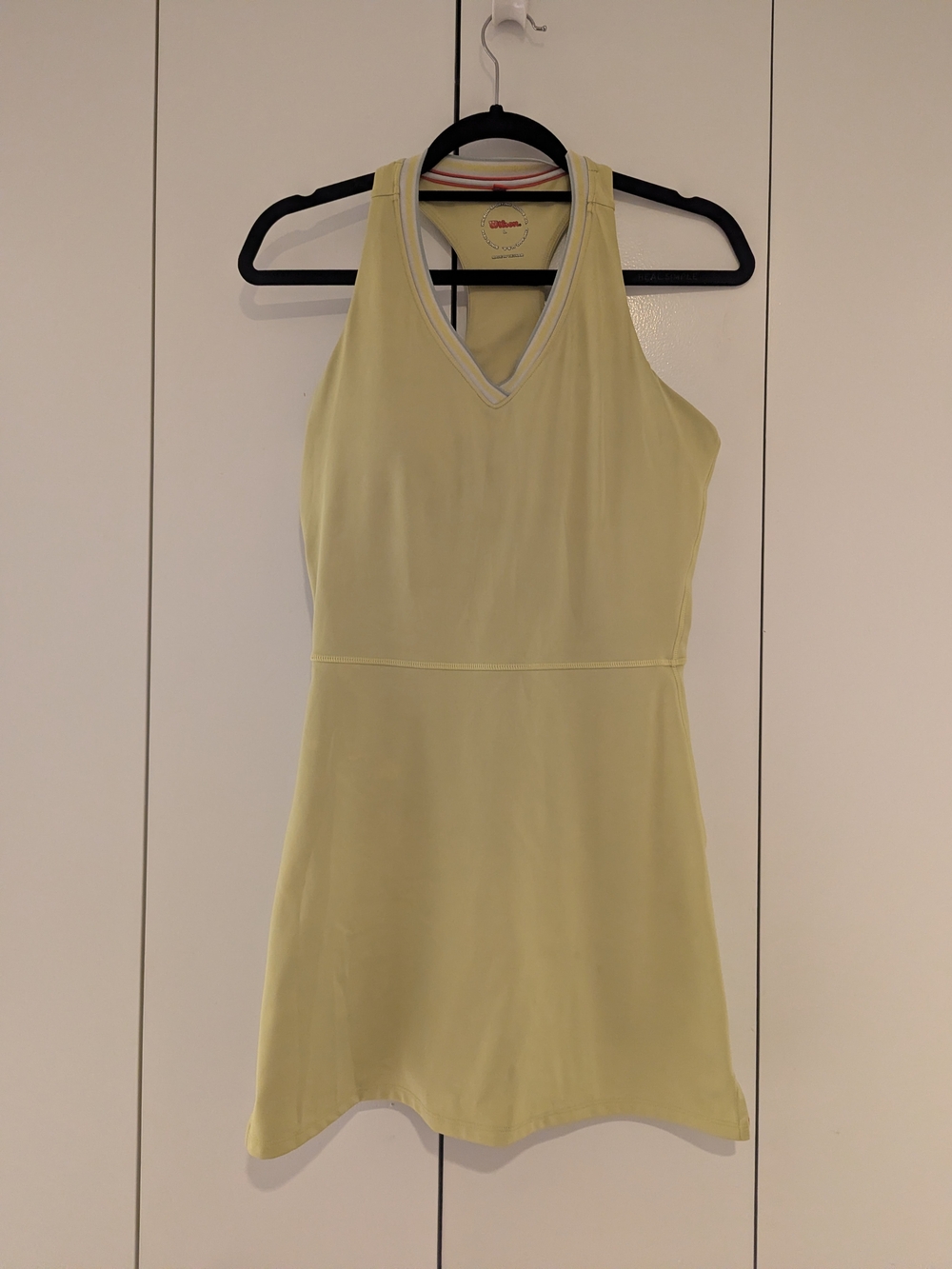 Wilson Light Yellow V-Neck Athletic Mini Dress